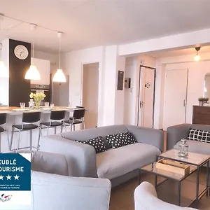  Apartamento Standing, 3 Chambres, Clim Et Garage Priv Proche Panier Et Terrasses Port